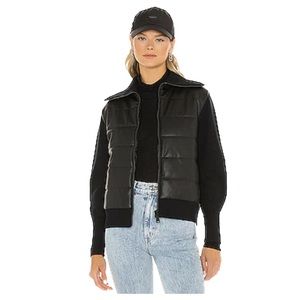 ALP N ROCK MIVA HYBRID JACKET Black Leather Size Large